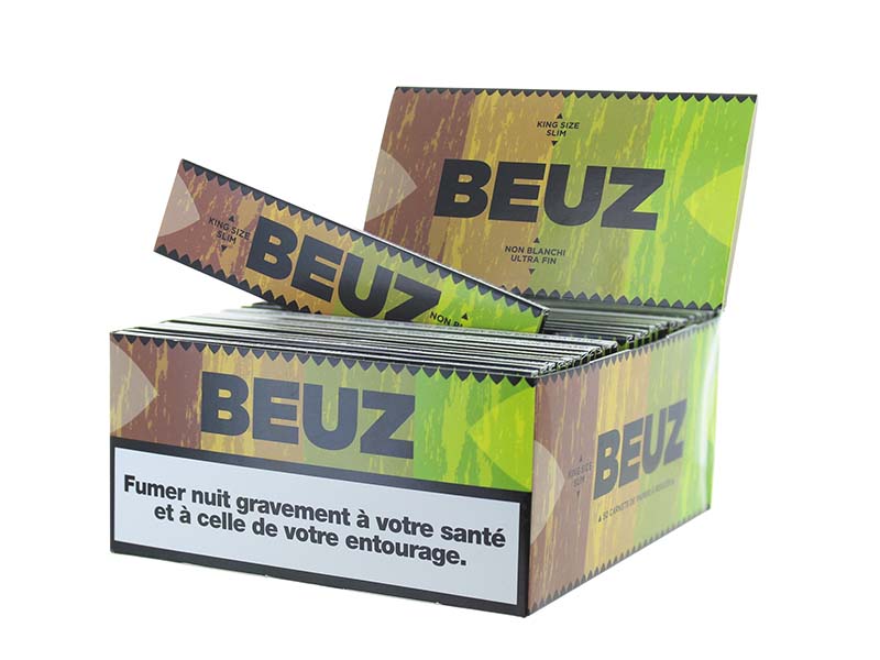 Beuz Rolling Papers : Slim et display, référence "Brown".