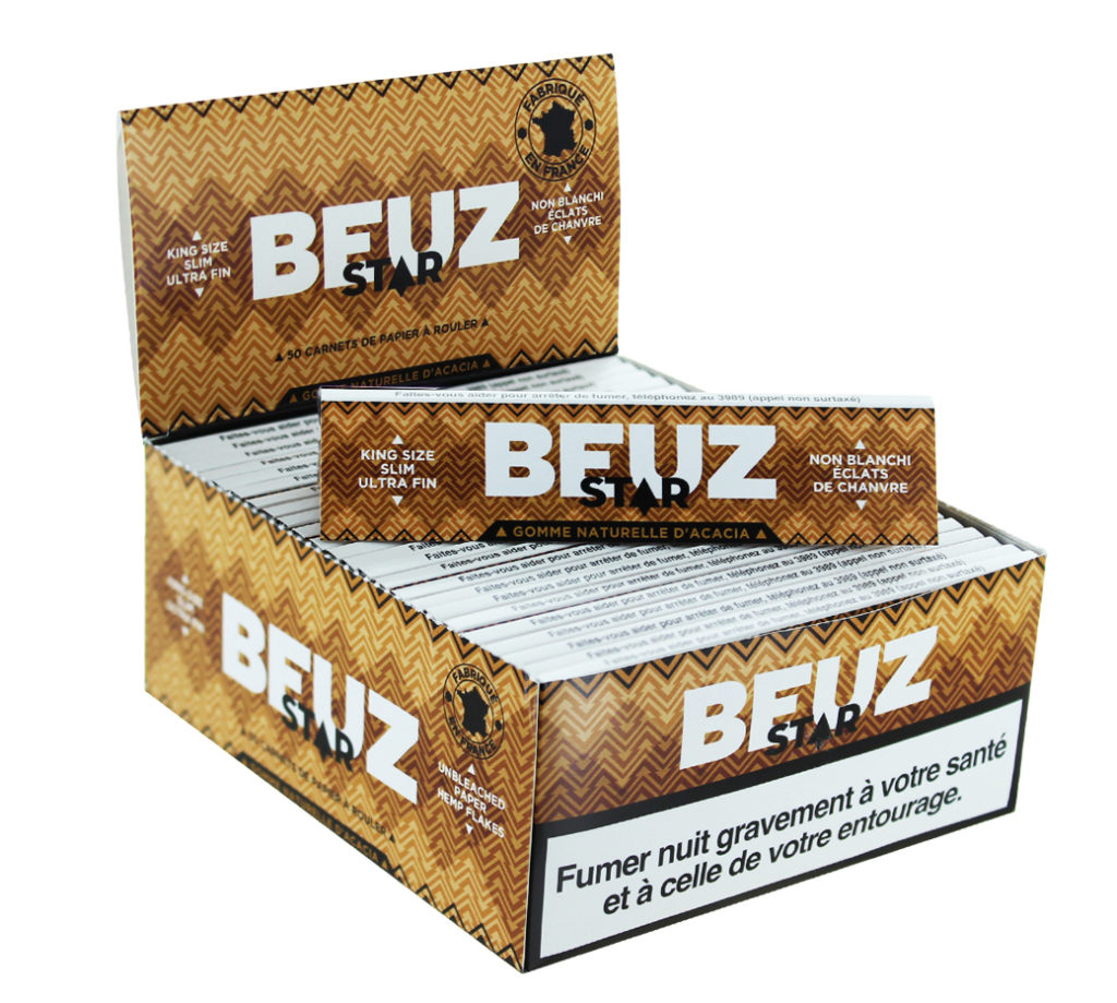 Beuz Rolling Papers : carnet et display, référence "Star".